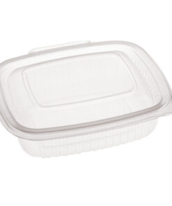 Envase Oval PP con Tapa 375cc 14x12x4Cm