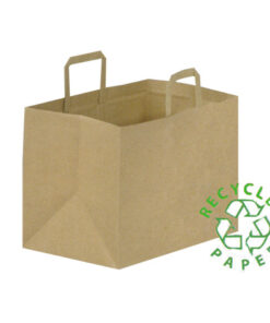 Bolsa Kraft Asa Plana 35x23x25Cm Natural