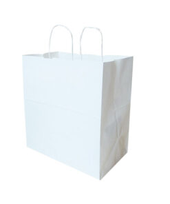 Bolsa Kraf Asa Rizada 32x19x34Cm Blanca