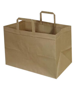 Bolsa Kraft Asa Plana 32x24x30Cm Natural
