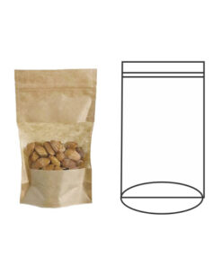Bossa Zip Kraft amb Finestra 11+6x18,5Cm
