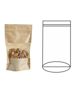 Bossa Zip Kraft amb Finestra 13+7x22,5Cm