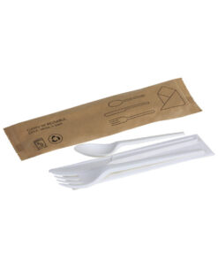 Pack 3Cob+Tovalló Reutilitzable CPLA Blanc