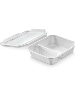 Caja Menú 2Comp Bagazo 25x21x6Cm