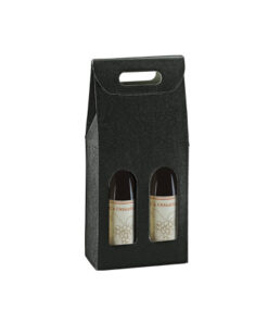 Lote 2 Botella 18x9x38,5 Pelle Nero