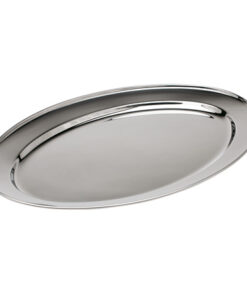 Fuente Oval con Bordon Inox 35x22,5Cm