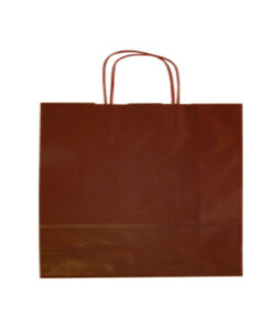 Bolsa Kraft Asa Rizada 44x14x42 Burdeos