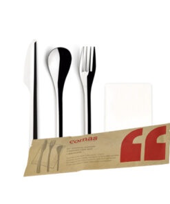 Pack 3 Cubiertos + Servilleta Broklyn Inox