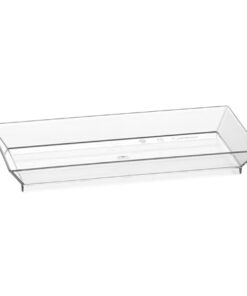 Bandeja Cubik PS Crystal 6,5x13x1,5Cm