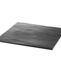 Plato Textura Negro 27x27x6Cm