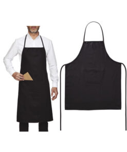 Delantal Peto 75x90Cm Negro 1 Bolsillo
