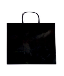 Bolsa Kraft Asa Rizada 44x14x42 Negra